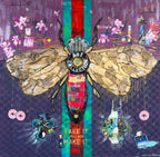 Fullart PERSEVERANCE DEAL" FullArt, multiple art print scarf on cashmere and silk 140X140