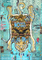 Fullart FullArt SLOTH, The Wings of Power, multiple art print scarf on cashmere and silk 140X200