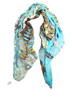 Fullart FullArt SLOTH, The Wings of Power, multiple art print scarf on cashmere and silk 140X200