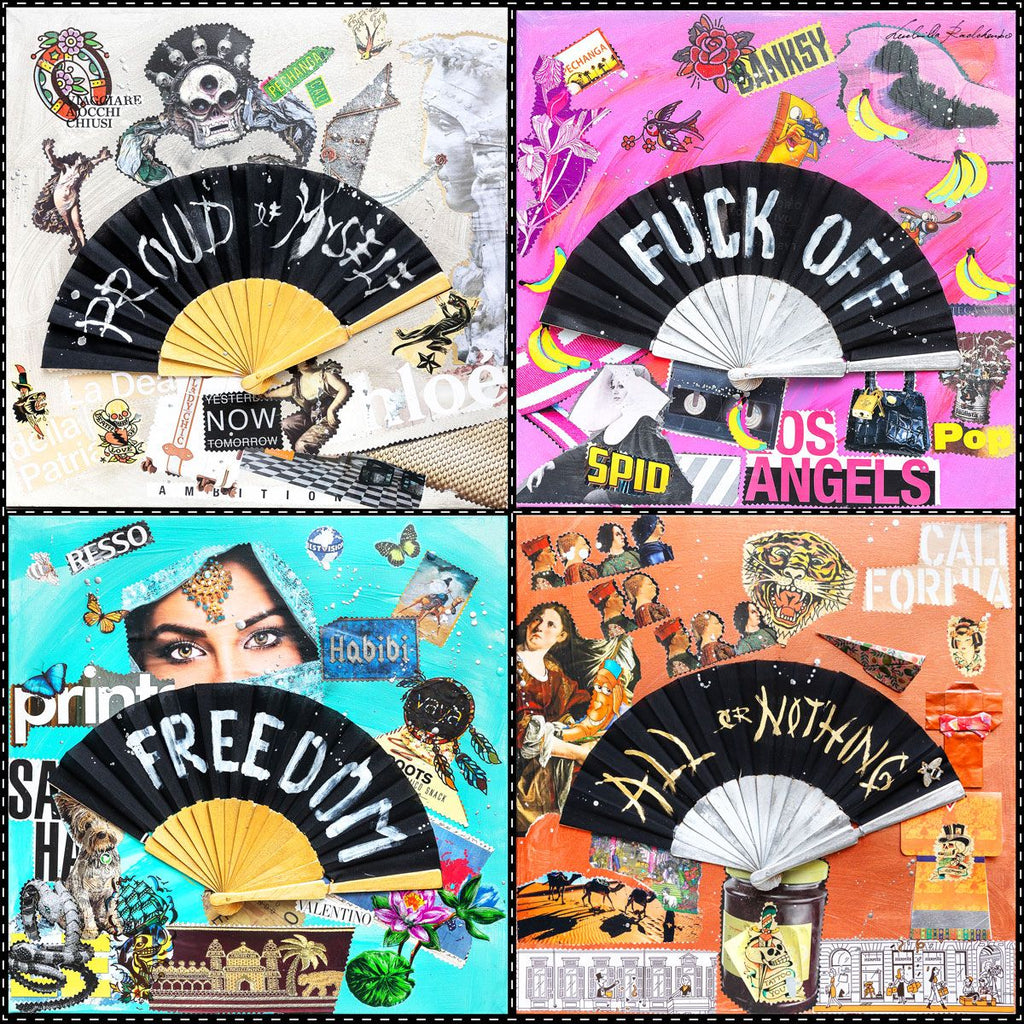 FullArt Pop Fan - Art Multiple Print Scarf 140X140, To Wear, Limited Edition