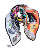 FullArt Pop Fan - Art Multiple Print Scarf 140X140, To Wear, Limited Edition
