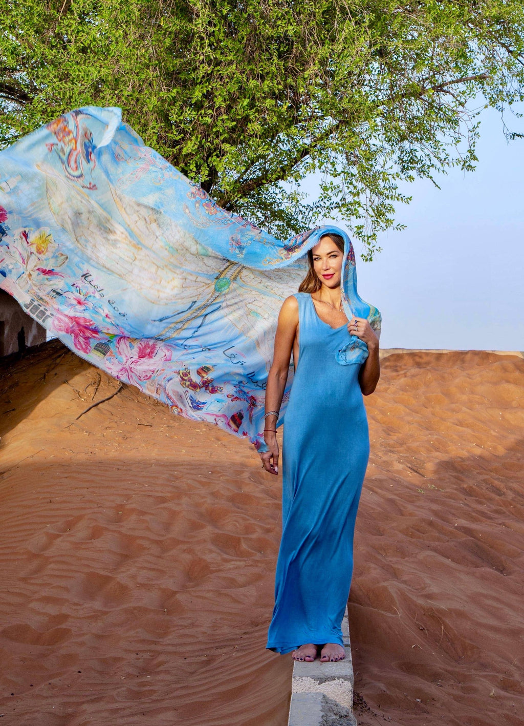 Fullart FullArt "PURITY SOUL", The Wings of Power , multiple art print scarf on cashmere and silk 140X200