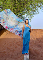 Fullart FullArt "PURITY SOUL", The Wings of Power , multiple art print scarf on cashmere and silk 140X200