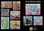 FullArt Samurai Fighting, Brand Revolution - Art Multiple Print Scarf on Cashmere & Silk 140X140, Limited Edition