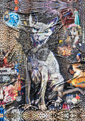 FullArt Stregatto - Art Multiple Print Scarf 140X140, Art to Wear, Limited Edition