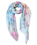 Fullart FullArt White Luxury - Multiple Art print scarf 200X140, art-to-wear, limited edition