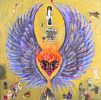 GOLD GENEROSITY, Art Work 140X140 cm,  Art Series THE WINGS of POWER 2025, Dubai