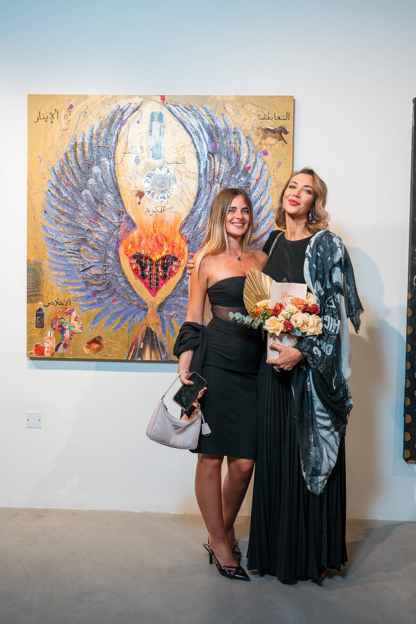 GOLD GENEROSITY, Art Work 140X140 cm,  Art Series THE WINGS of POWER 2025, Dubai