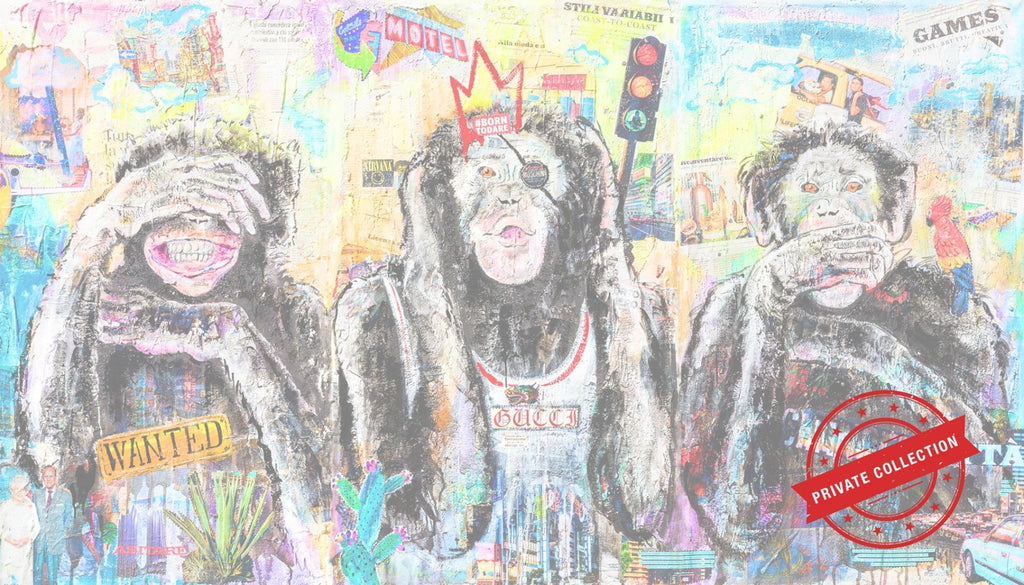 Human Trio, Artwork 100X180 Cm, 2017