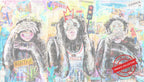 Human Trio, Artwork 100X180 Cm, 2017
