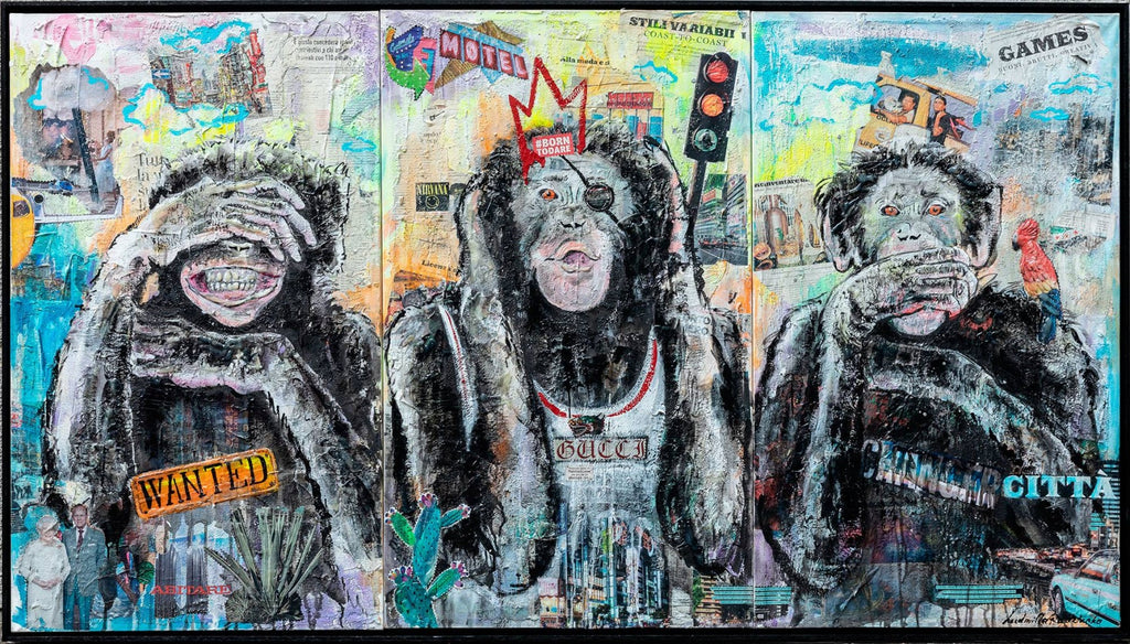Human Trio, Artwork 100X180 Cm, 2017