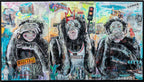 Human Trio, Artwork 100X180 Cm, 2017