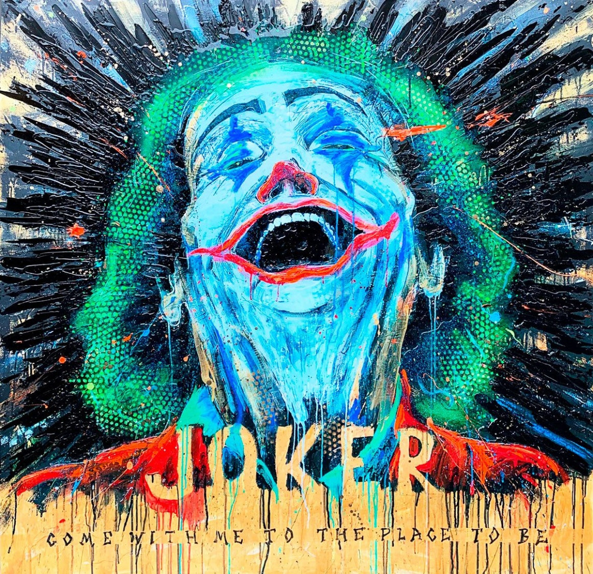 Joker Is Back, Multiplo D'Arte Su D-Bond, Resinato A Mano 2021