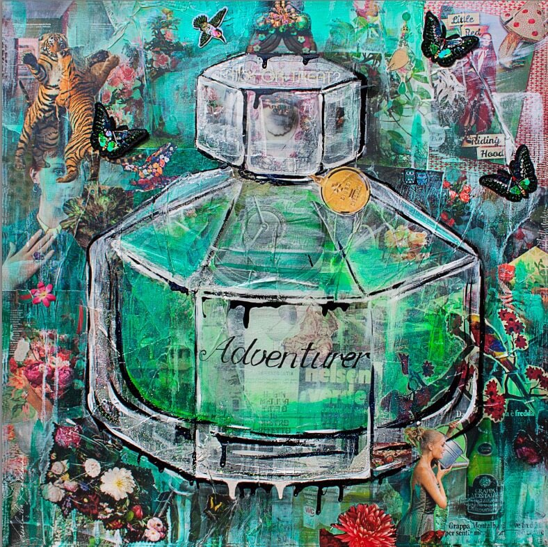 Luxury FullArt In Silk 100% Adventurer 140X140 Art Reborn - Fabrique Du Fragrance, art-to-wear, Limited Edition