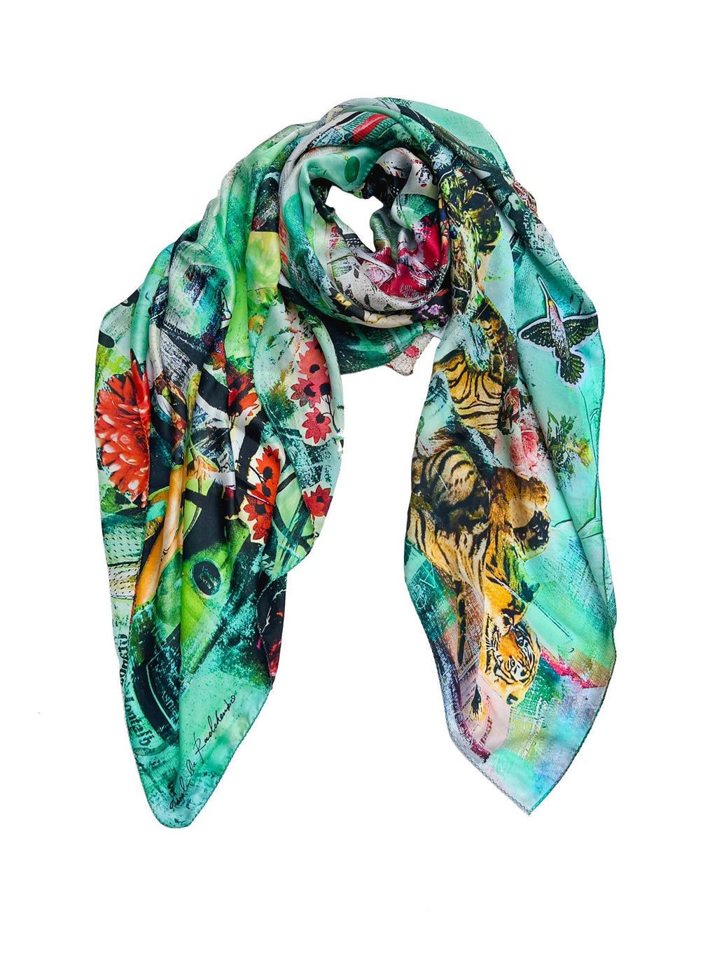 Luxury FullArt In Silk 100% Adventurer 140X140 Art Reborn - Fabrique Du Fragrance, art-to-wear, Limited Edition