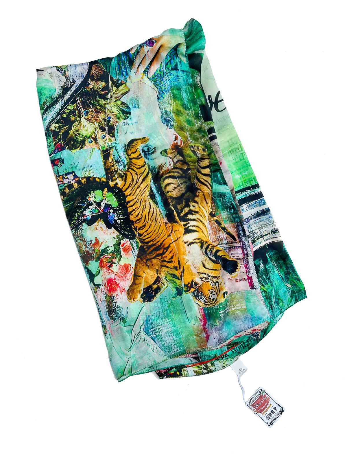 Luxury FullArt In Silk 100% Adventurer 140X140 Art Reborn - Fabrique Du Fragrance, art-to-wear, Limited Edition
