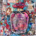Luxury FullArt In Silk 100% Debater 140X140 Art Multiple Print Scarf 140X140, Art to Wear, Limited Edition