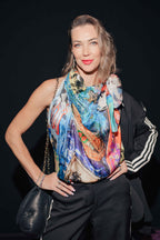 Luxury FullArt In Silk 100% VIRTUOSO 140X140 Art Multiple Print Scarf 140X140, Art-to-Wear, Limited Edition