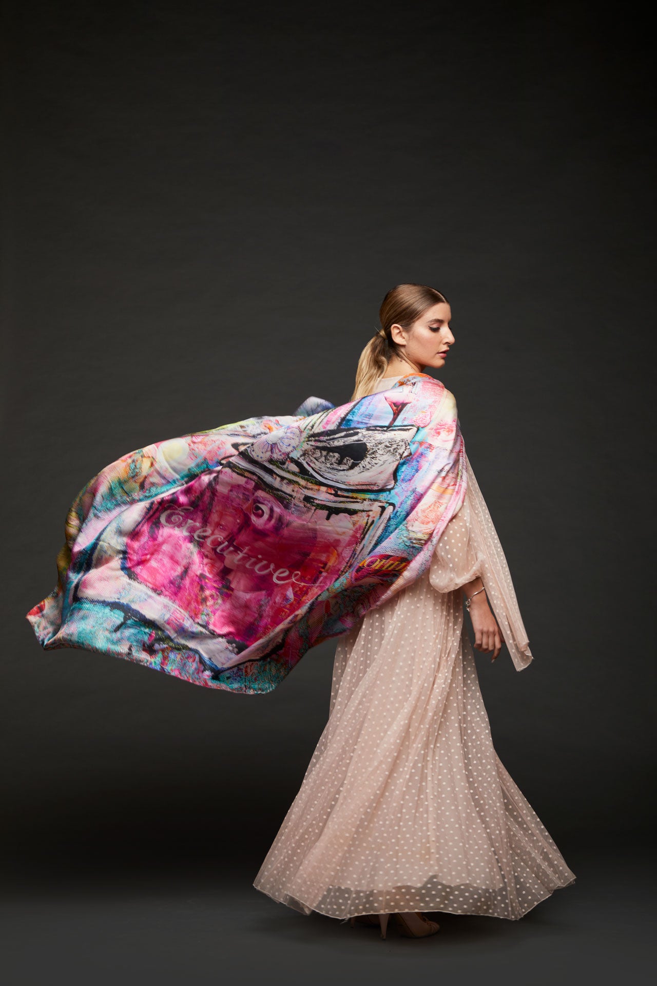 Luxury FullArt In Silk 100% EXECUTIVE 140X140 Art Multiple Print Scarf 140X140, Art-to-Wear, Limited Edition