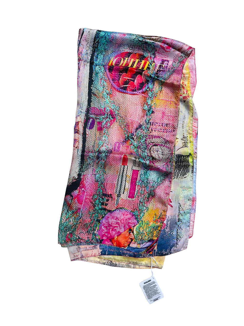 Luxury FullArt In Silk 100% EXECUTIVE 140X140 Art Multiple Print Scarf 140X140, Art-to-Wear, Limited Edition