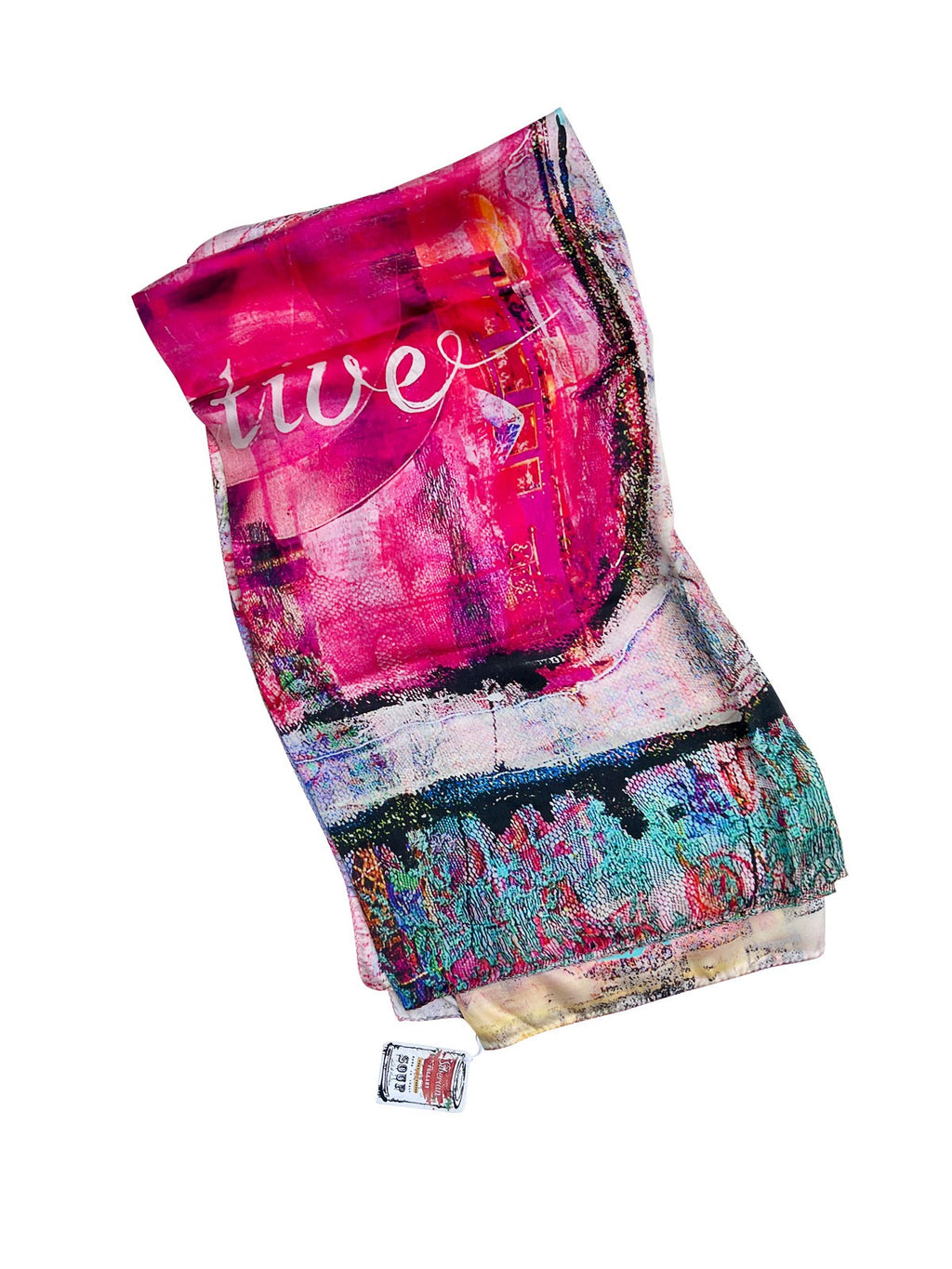 Luxury FullArt In Silk 100% EXECUTIVE 140X140 Art Multiple Print Scarf 140X140, Art-to-Wear, Limited Edition