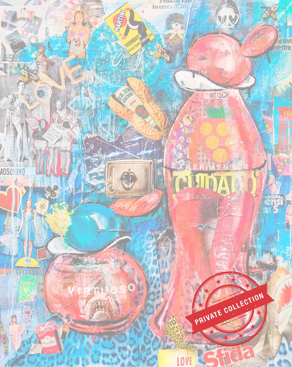 Multiplo Dartista Su D-Bond Virtuoso 120X100, Limited Edition Of 7