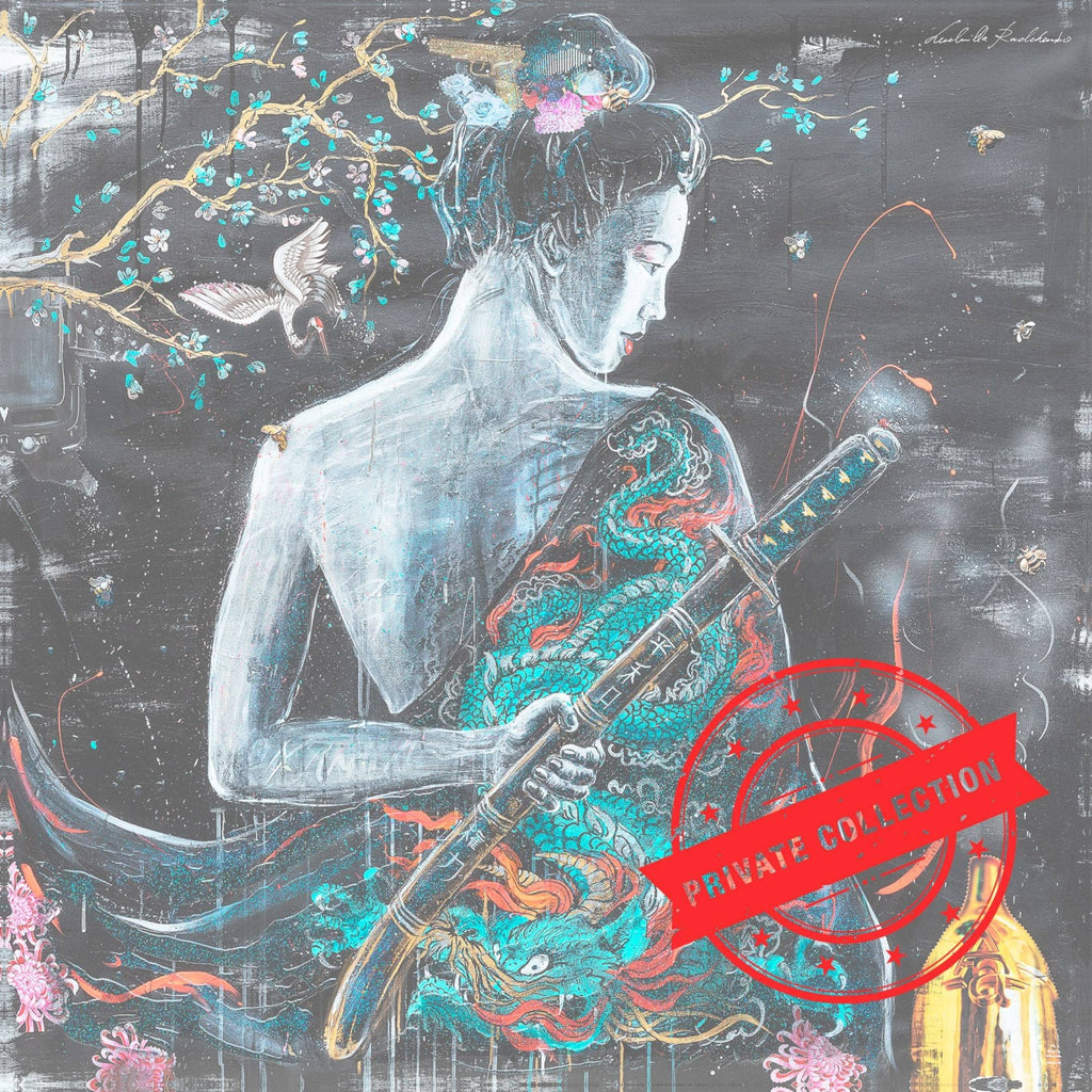 Night Samurai  130X130Cm