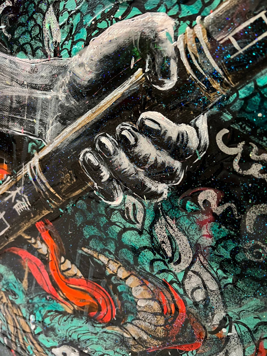 Night Samurai  130X130Cm