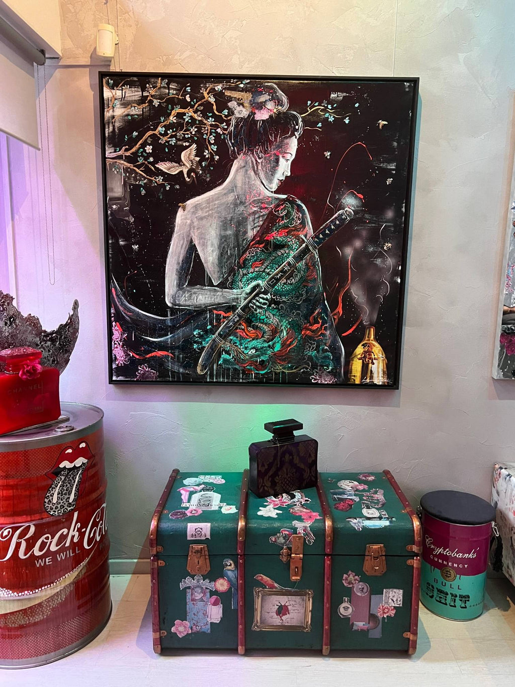 Night Samurai  130X130Cm