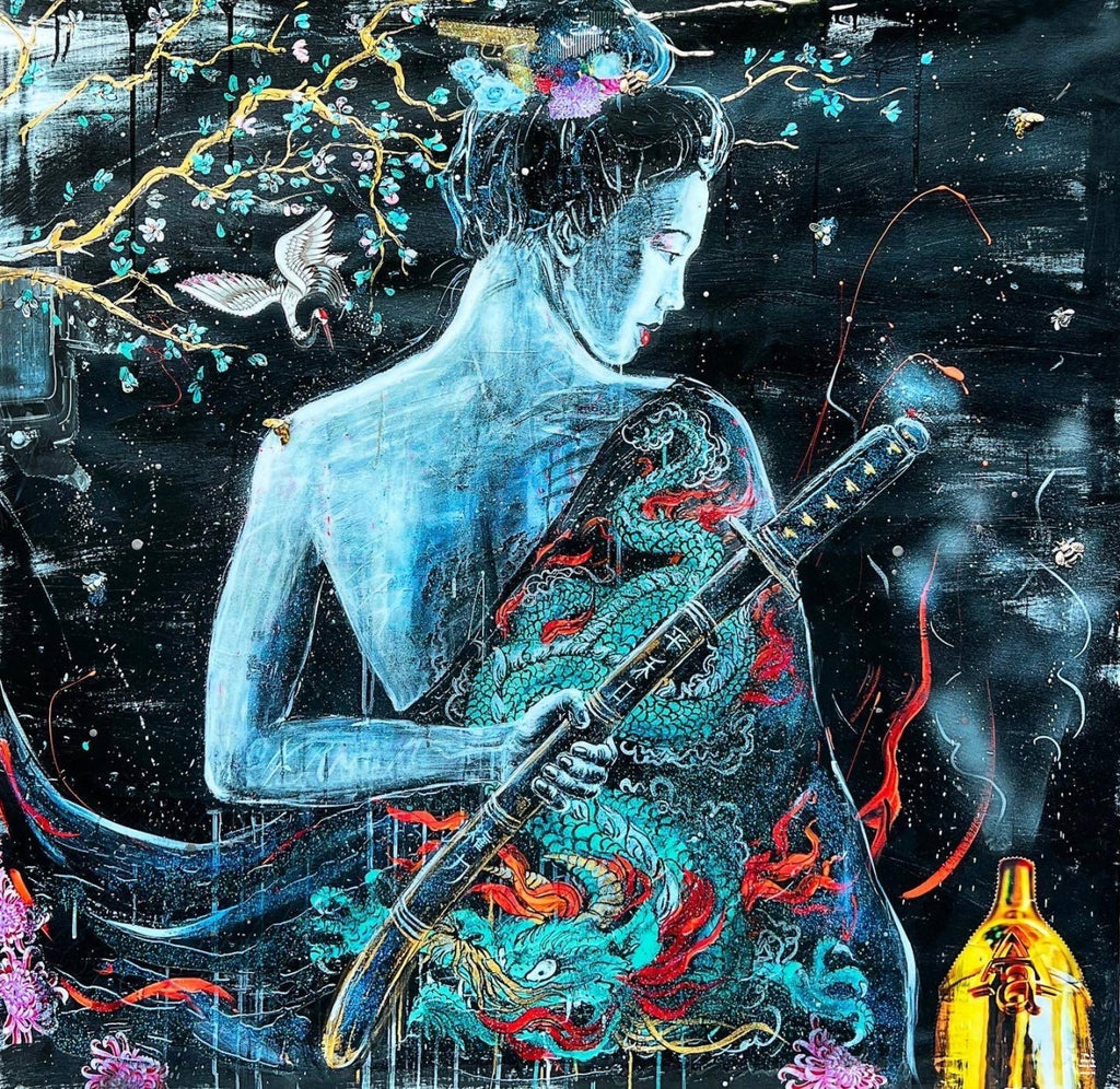 Night Samurai, Multiplo Darte 120X120Cm - Anno 2022