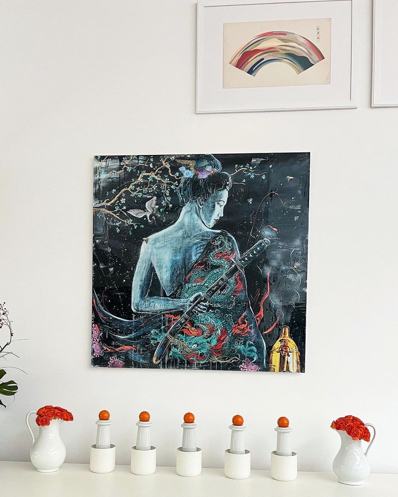 Night Samurai, Multiplo Darte 120X120Cm - Anno 2022