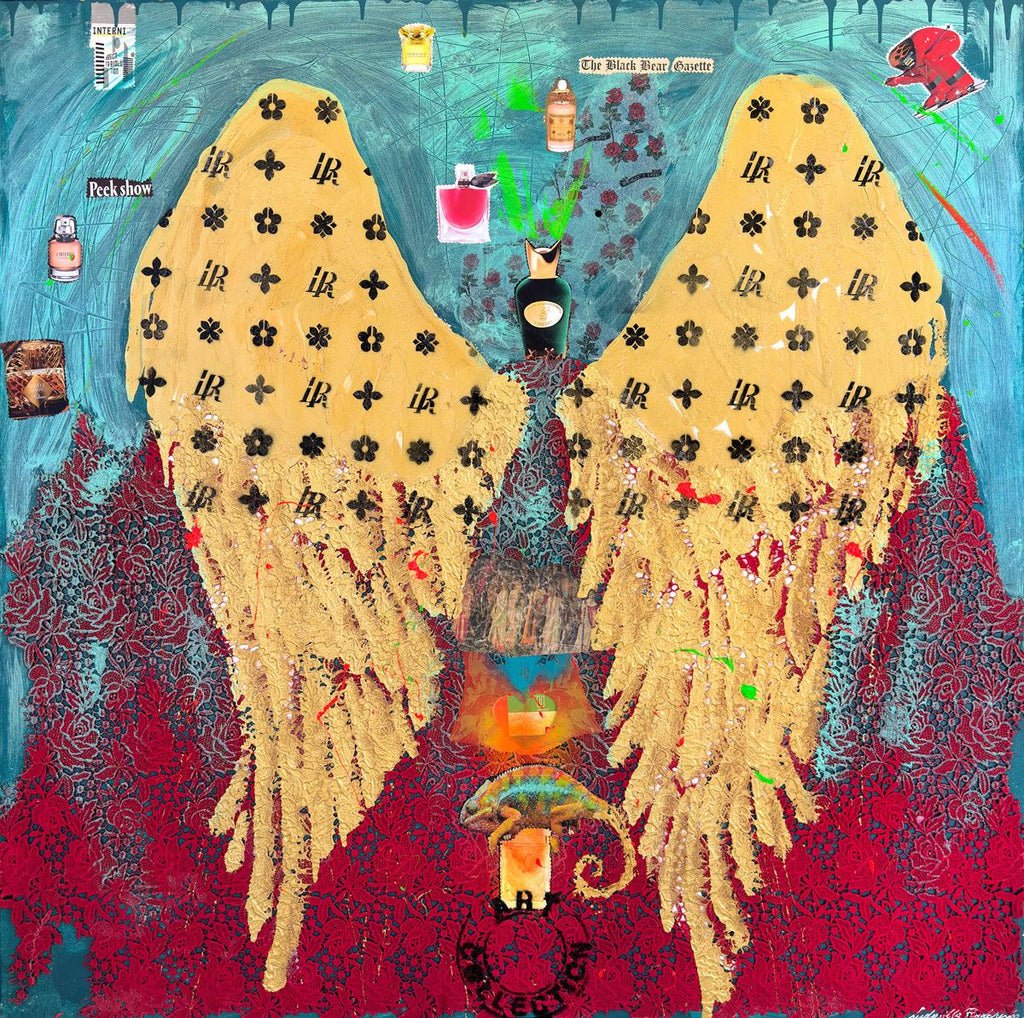 HUMILITY JOURNEY, Art Work 140X140 cm,  Art Series THE WINGS of POWER 2025, Dubai