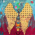 HUMILITY JOURNEY, Art Work 140X140 cm,  Art Series THE WINGS of POWER 2025, Dubai