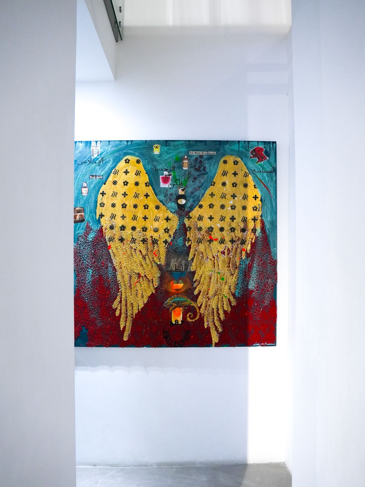 HUMILITY JOURNEY, Art Work 140X140 cm,  Art Series THE WINGS of POWER 2025, Dubai