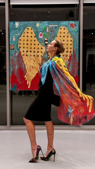 HUMILITY JOURNEY, Art Work 140X140 cm,  Art Series THE WINGS of POWER 2025, Dubai