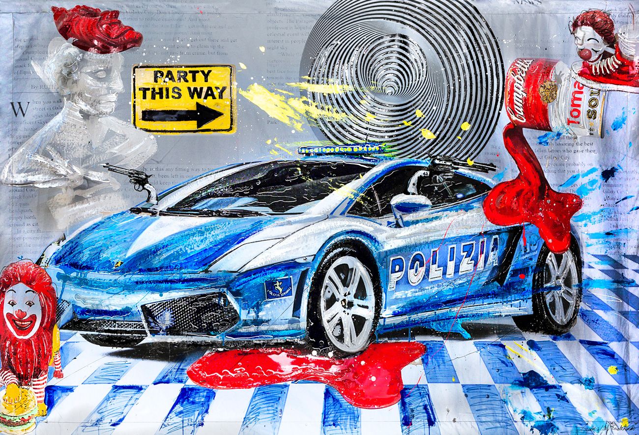 Police Party, Artwork 120X180Cm, 2017