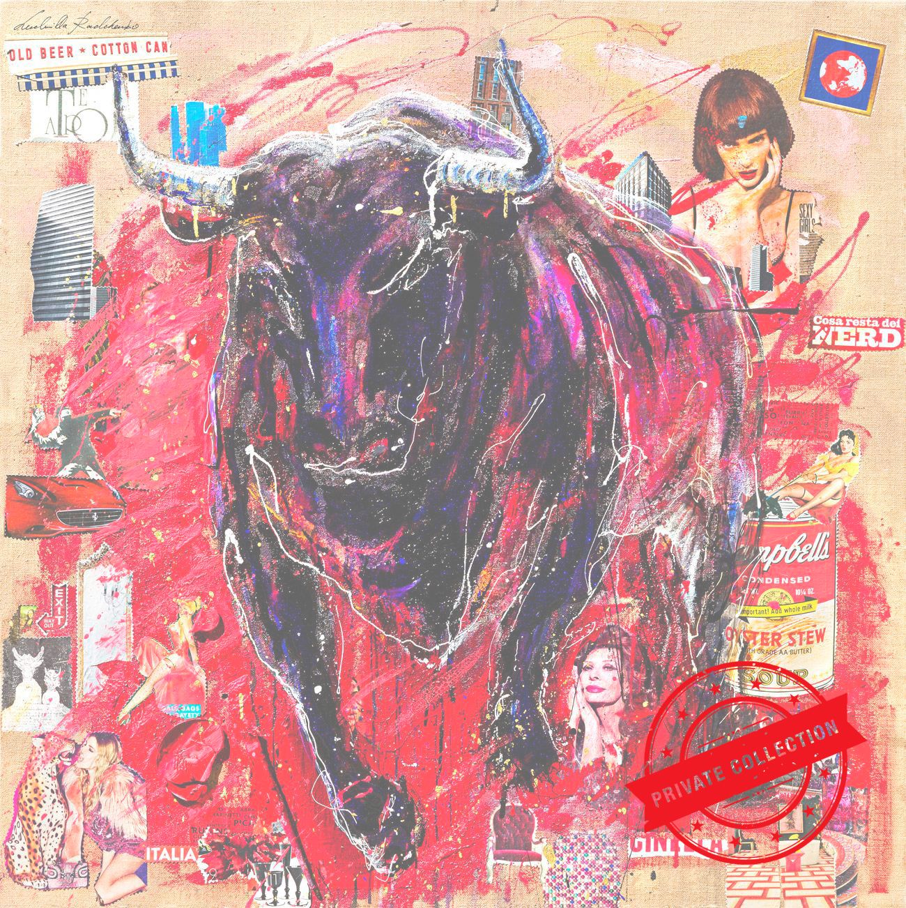 Red Bull, Artwork 120X120Cm