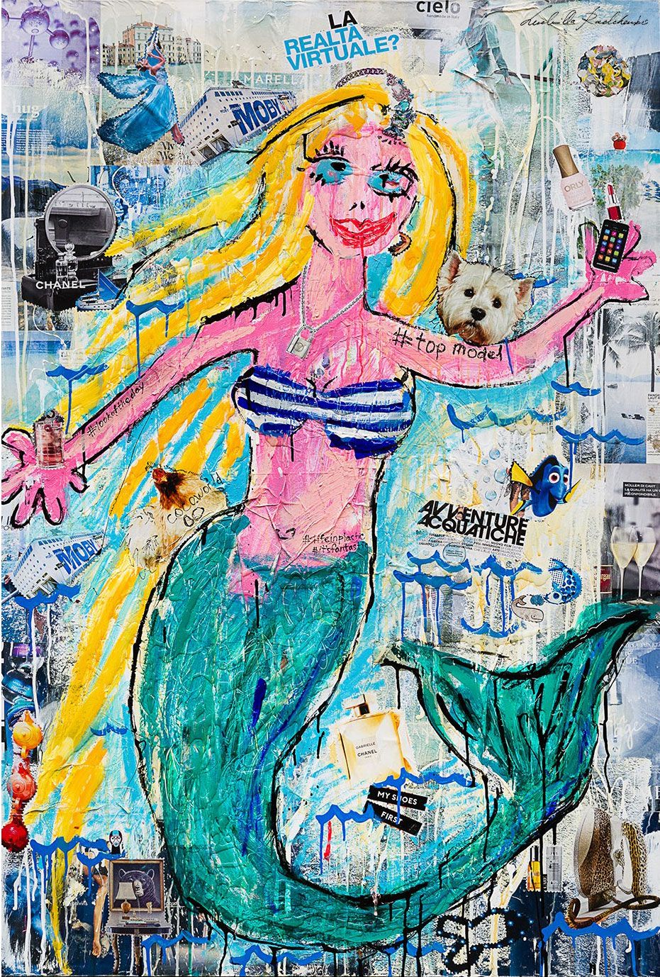 Social Blondie Artwork 150X100Cm, Anno 2017