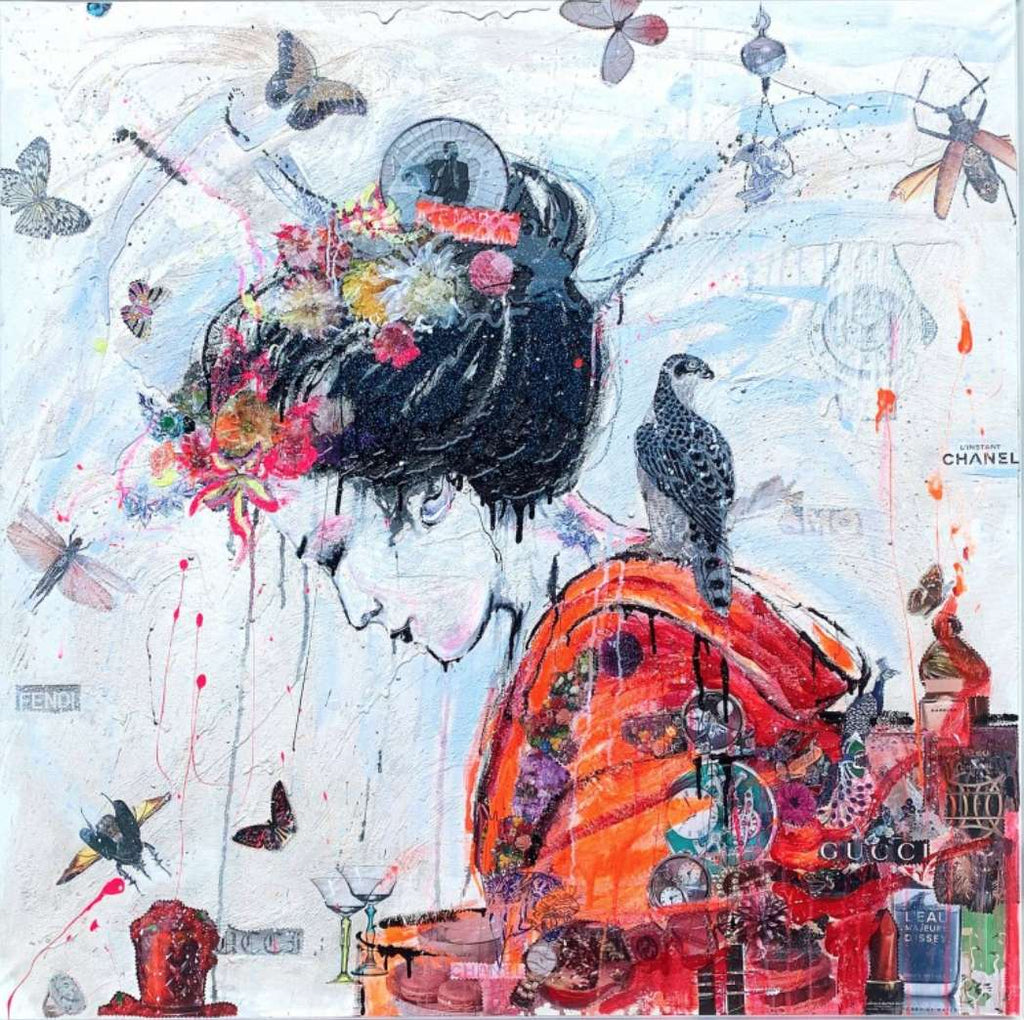 Symphony Of Silence - Fine Scarf Unisex Colorful Signed - 140X140Cm