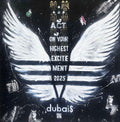 WHITE POWER, Art Work 190X190cm,  Art Series THE WINGS of POWER 2025, Dubai