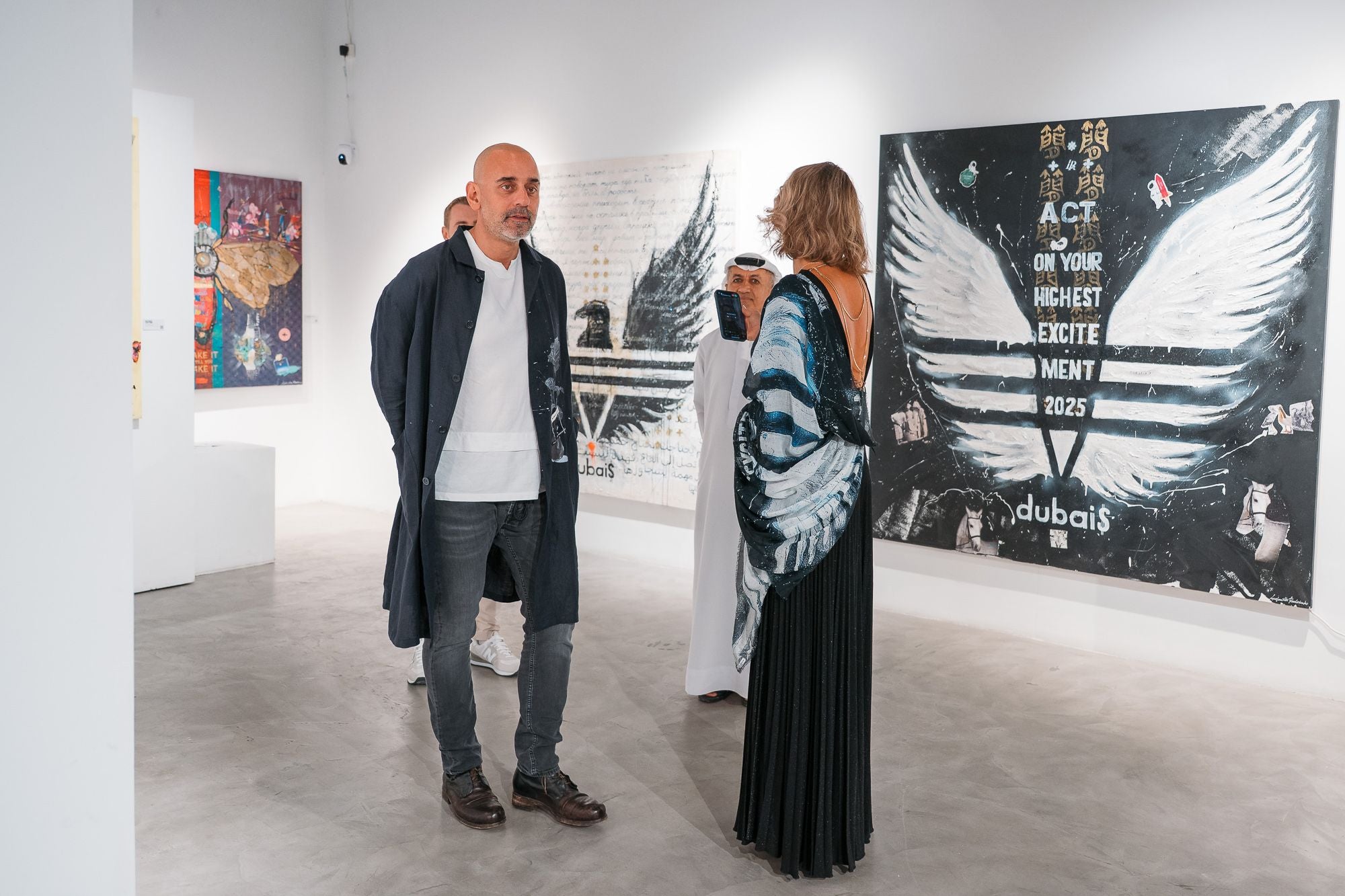 WHITE POWER, Art Work 190X190cm,  Art Series THE WINGS of POWER 2025, Dubai