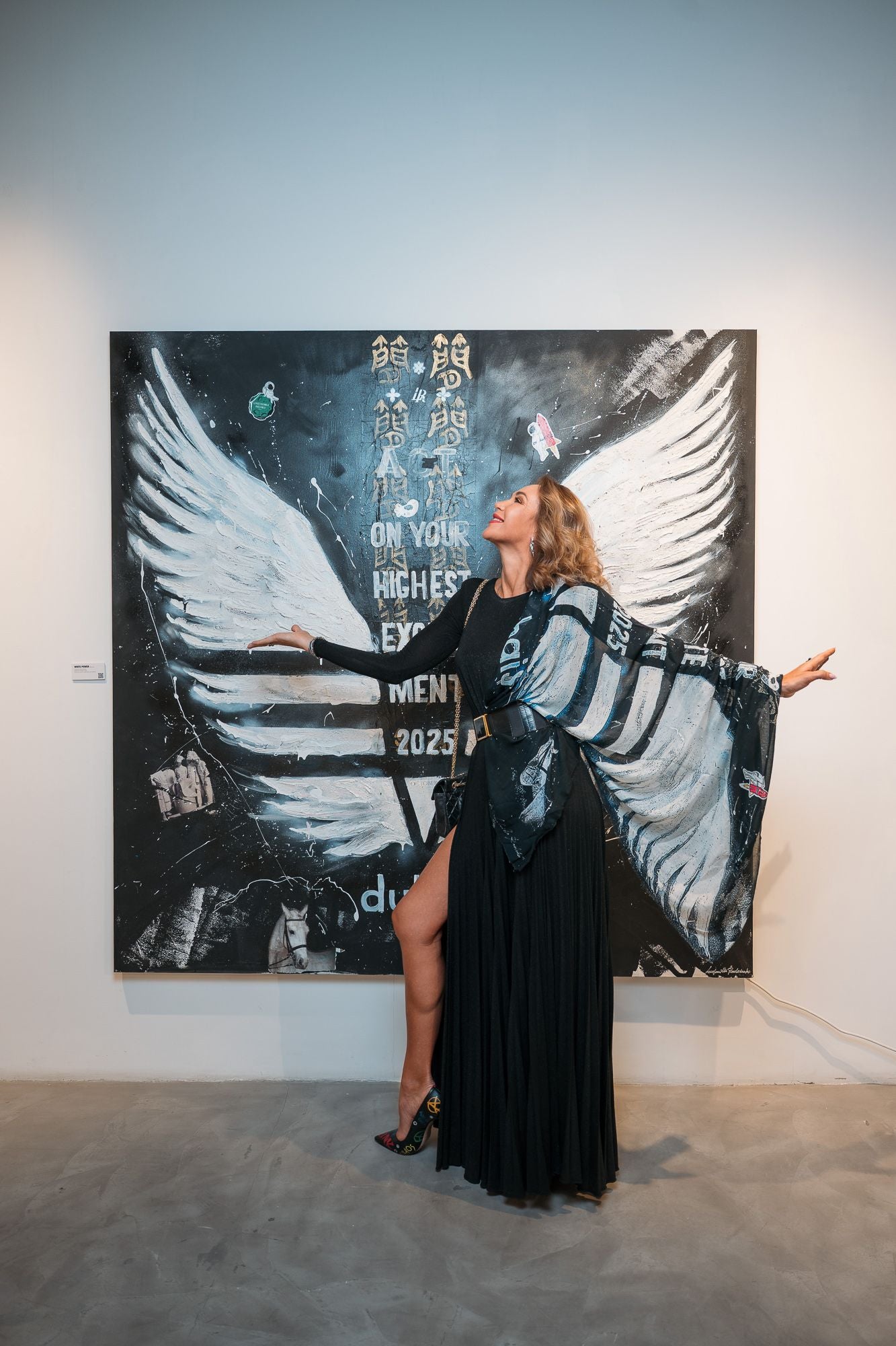WHITE POWER, Art Work 190X190cm,  Art Series THE WINGS of POWER 2025, Dubai