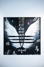 WHITE POWER, Art Work 190X190cm,  Art Series THE WINGS of POWER 2025, Dubai