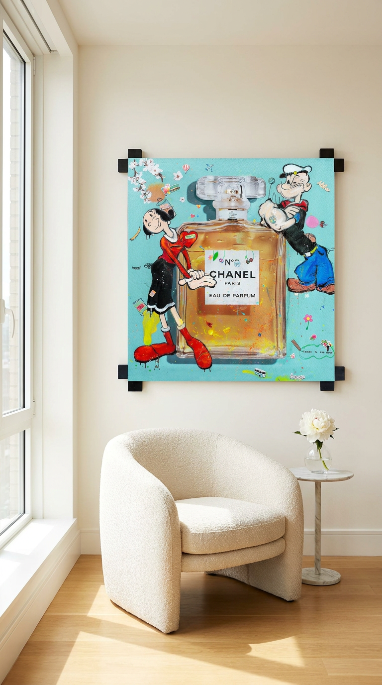 Chanel Brand Power in bright luxury living room