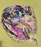FullArt Channel Of Lavender Saint-Tropez - Multiple Art print scarf 140X140, art-to-wear, limited edition