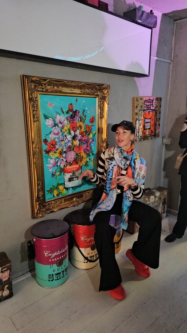 Crypto Flowers, Artwork 100X70Cm (130X100Cm With Frame), 2024, Unique Piece