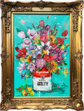 Crypto Flowers, Artwork 100X70Cm (130X100Cm With Frame), 2024, Unique Piece