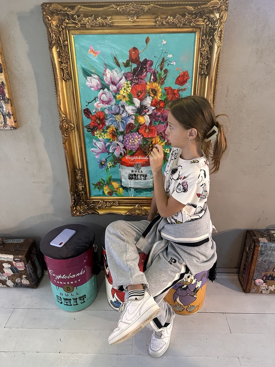 Crypto Flowers, Artwork 100X70Cm (130X100Cm With Frame), 2024, Unique Piece
