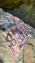 FullArt Channel Of Lavender Saint-Tropez - Multiple Art print scarf 140X140, art-to-wear, limited edition