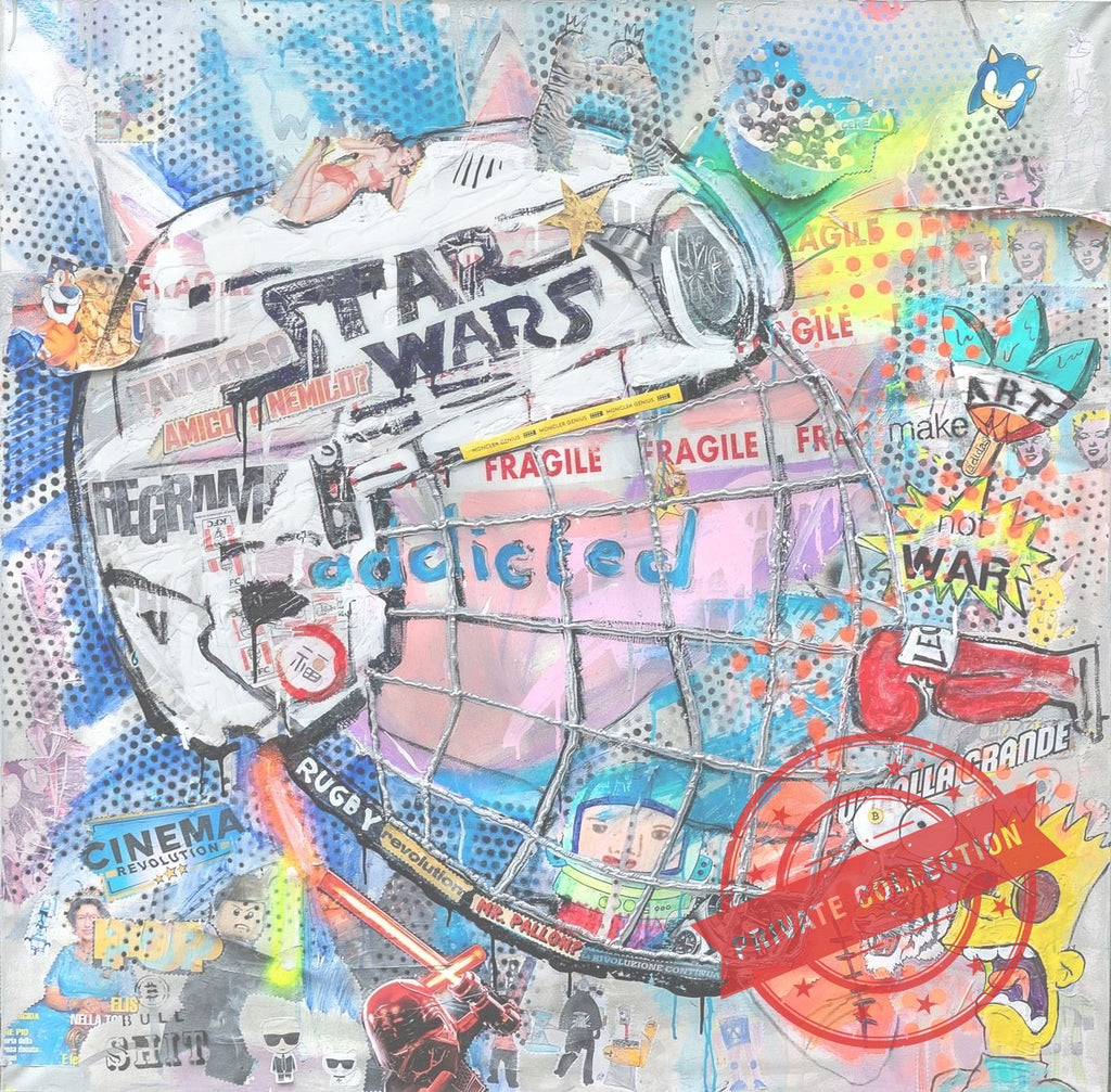 Art Work SOCIAL RUGBY 120X120cm, Art Series Brand Evolution, 2023, unique piece · Private Collection (corner)